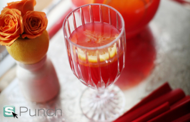 Rhubarb Honey Punch