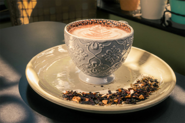 Order the Cranberry Hibiscus Red Velvet Latte at Terra Cafe