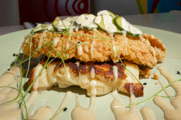 Order the Mac & Cheese Chicken & Waffles at SURV